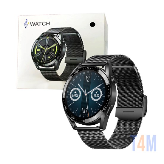 Smartwatch AK03 Pro 1,36" 200mAh Banda de Acero 3.7V Negro